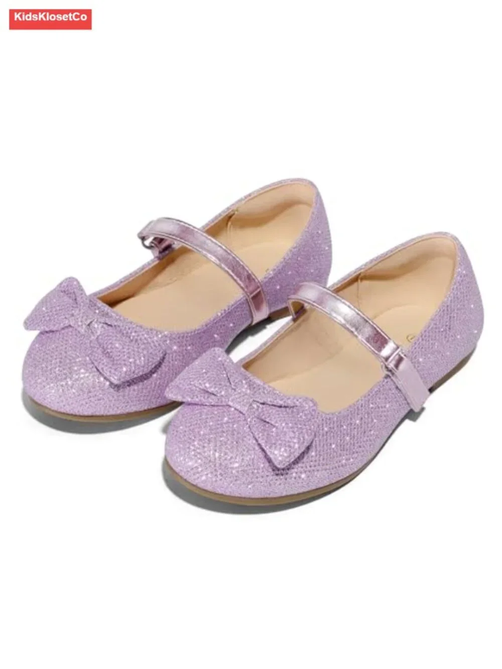 Girl's Non-Slip Soft Bow Ballet Flats Mary Jane Walking Party Dress Shoes